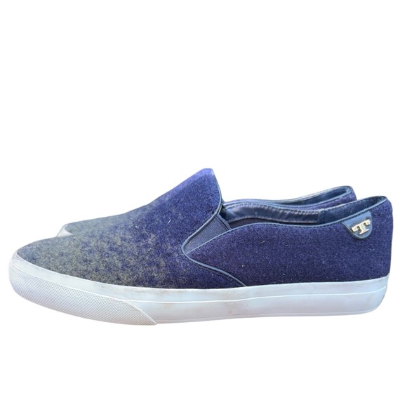 TORY BURCH Rudi Stardust Wool Ombre Blue Green Sneakers Size 9 - Picture 7 of 14